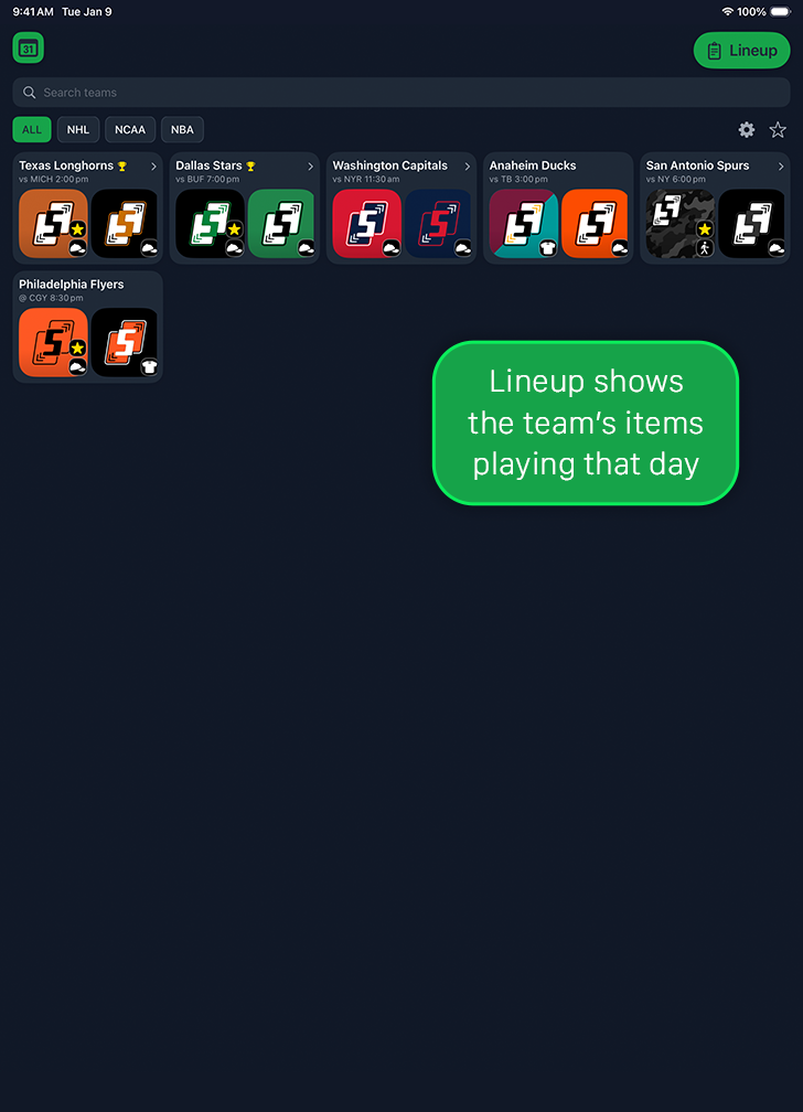 FanStatFit iPad Lineup