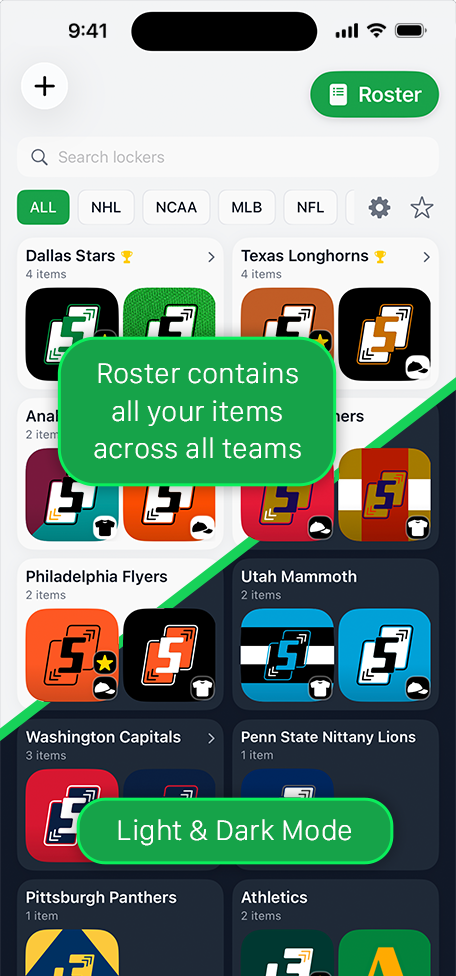 FanStatFit Roster Screenshot